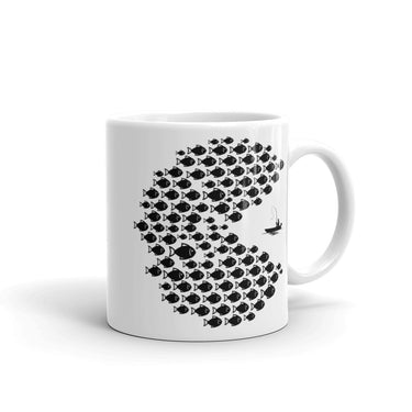 Fishing Pacman Style Coffee Mug